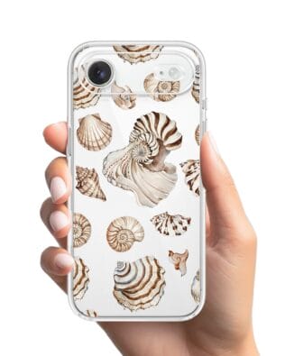 Etui do iPhone Air przeźroczyste, silikonowe Flexi, Summer Patterns, ozdobne muszle