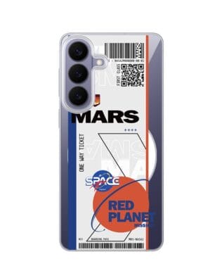 Etui do Samsung Galaxy S26 Plus z MagSafe przeźroczyste, silikonowe Flexi, bilet na Mars