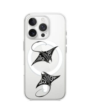 Etui do iPhone 16 Pro Max z MagSafe przeźroczyste, silikonowe Flexi, Summer Patterns, diabeł morski