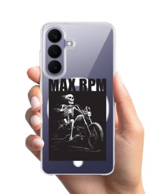 Etui do Samsung Galaxy S26 z MagSafe przeźroczyste, silikonowe Flexi, Bikers, Ghost Rider