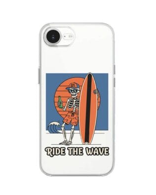 Etui do iPhone 17e przeźroczyste, silikonowe Flexi, Summer Patterns, Ride the wave