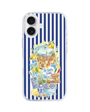 Etui do iPhone 17 z MagSafe przeźroczyste, silikonowe Flexi, Italian Summer, Limoncello