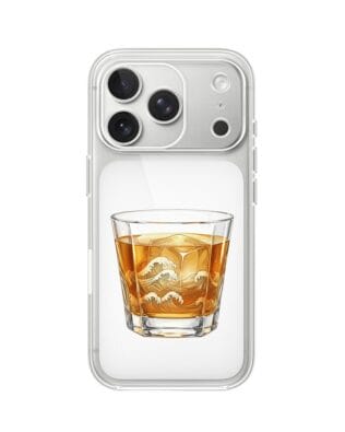 Etui do iPhone 17 Pro Max przeźroczyste, silikonowe Flexi, Paradise, Whiskey on the rocks