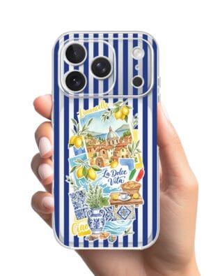 Etui do iPhone 17 Pro przeźroczyste, silikonowe Flexi, Italian Summer, Limoncello