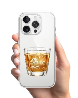 Etui do iPhone 13 Pro Max przeźroczyste, silikonowe Flexi, Paradise, Whiskey on the rocks