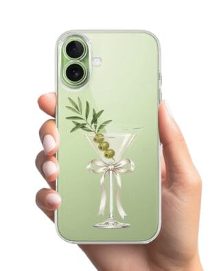 Etui do iPhone 17 przeźroczyste, silikonowe Flexi, Paradise, Dry Martini
