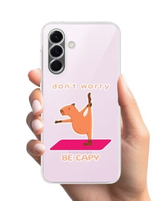 Etui do Samsung Galaxy A57 przeźroczyste, silikonowe Flexi, kapibara