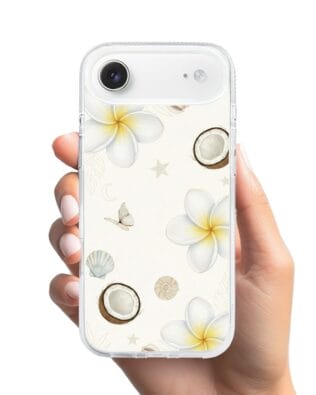 Etui do iPhone Air z MagSafe przeźroczyste, silikonowe Flexi, Summer Patterns, hawajskie kokosy