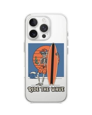 Etui do iPhone 13 Pro Max przeźroczyste, silikonowe Flexi, Summer Patterns, Ride the wave