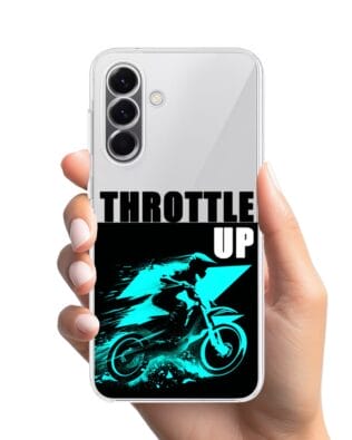 Etui do Samsung Galaxy A57 przeźroczyste, silikonowe Flexi, Bikers, Cross na maxa