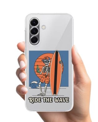 Etui do Samsung Galaxy A57 przeźroczyste, silikonowe Flexi, Summer Patterns, Ride the wave