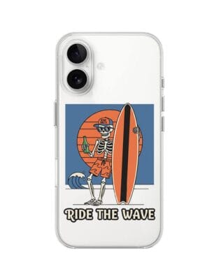 Etui do iPhone 16 Plus przeźroczyste, silikonowe Flexi, Summer Patterns, Ride the wave