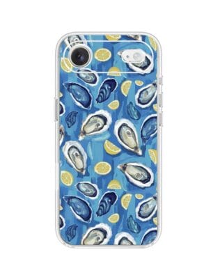 Etui do iPhone Air przeźroczyste, silikonowe Flexi, Summer Patterns, ostrygi z cytrynką