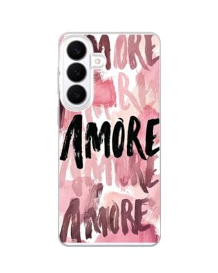 Etui do Samsung Galaxy S26 Plus z MagSafe przeźroczyste, silikonowe Flexi, Positive Vibes, Amore Amore