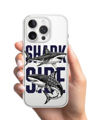 Etui do iPhone 13 Pro Max przeźroczyste, silikonowe Flexi, Summer Patterns, Shark side