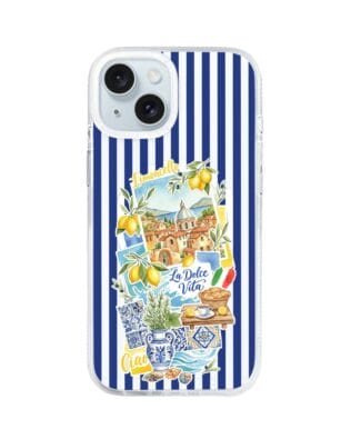 Etui do iPhone 15 z MagSafe przeźroczyste, silikonowe Flexi, Italian Summer, Limoncello