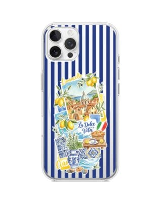 Etui do iPhone 12 Pro Max z MagSafe przeźroczyste, silikonowe Flexi, Italian Summer, Limoncello