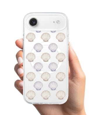 Etui do iPhone Air z MagSafe przeźroczyste, silikonowe Flexi, Summer Patterns, pastelowe muszelki