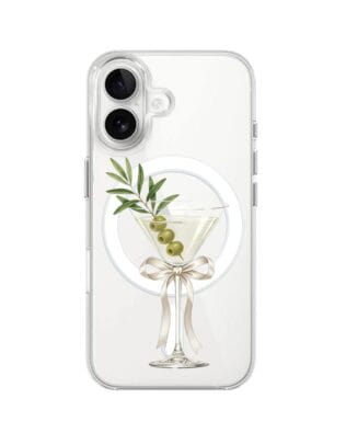 Etui do iPhone 16 Plus z MagSafe przeźroczyste, silikonowe Flexi, Paradise, Dry Martini