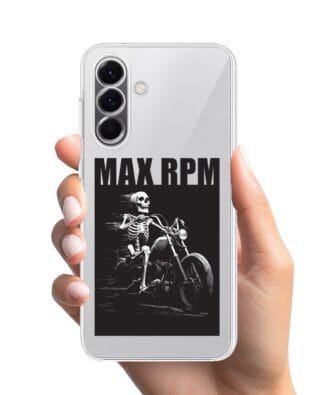 Etui do Samsung Galaxy A57 przeźroczyste, silikonowe Flexi, Bikers, Ghost Rider