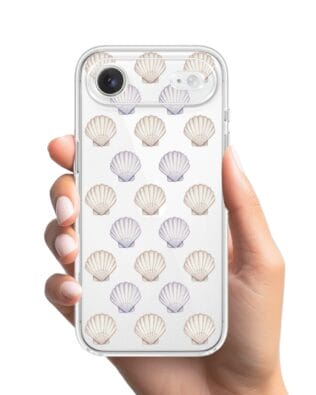 Etui do iPhone Air przeźroczyste, silikonowe Flexi, Summer Patterns, pastelowe muszelki