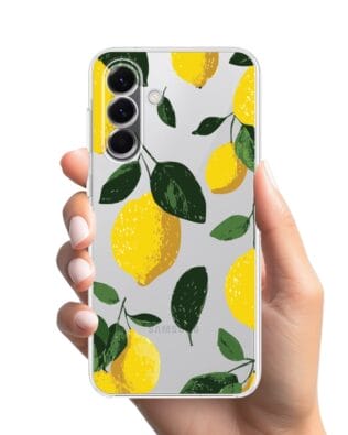 Etui do Samsung Galaxy A57 przeźroczyste, silikonowe Flexi, Italian Summer, Cytrynowe