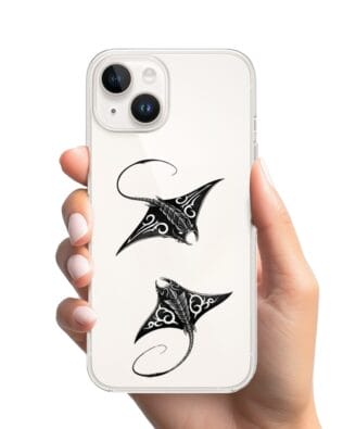 Etui do iPhone 14 przeźroczyste, silikonowe Flexi, Summer Patterns, diabeł morski