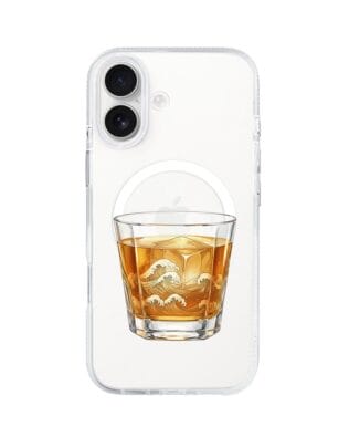 Etui do iPhone 17 z MagSafe przeźroczyste, silikonowe Flexi, Paradise, Whiskey on the rocks