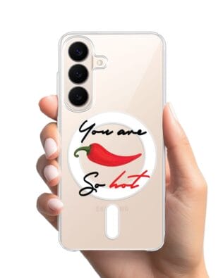 Etui do Samsung Galaxy S26 Plus z MagSafe przeźroczyste, silikonowe Flexi, papryczka chilli