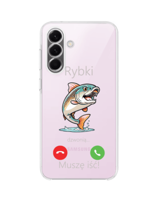 Etui do Samsung Galaxy A57 przeźroczyste, silikonowe Flexi, rybki dzwonią