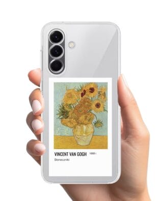Etui do Samsung Galaxy A57 przeźroczyste, silikonowe Flexi, słoneczniki