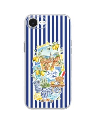 Etui do iPhone 17e przeźroczyste, silikonowe Flexi, Italian Summer, Limoncello