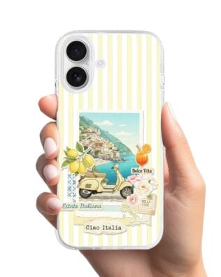 Etui do iPhone 17 z MagSafe przeźroczyste, silikonowe Flexi, Italian Summer, Ciao Italia