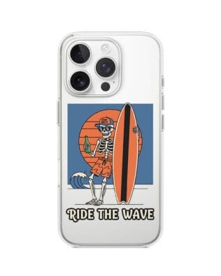 Etui do iPhone 16 Pro Max przeźroczyste, silikonowe Flexi, Summer Patterns, Ride the wave