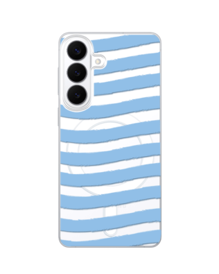 Etui do Samsung Galaxy S26 z MagSafe przeźroczyste, silikonowe Flexi, fale morskie