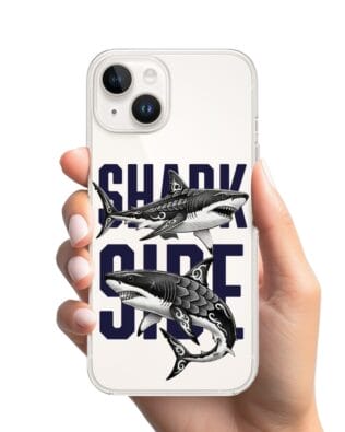Etui do iPhone 14 przeźroczyste, silikonowe Flexi, Summer Patterns, Shark side