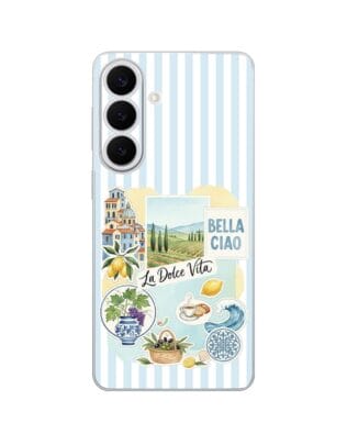 Etui do Samsung Galaxy S26 przeźroczyste, silikonowe Flexi, Italian Summer, La Dolce Vita