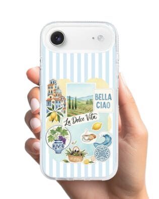 Etui do iPhone Air z MagSafe przeźroczyste, silikonowe Flexi, Italian Summer, La Dolce Vita