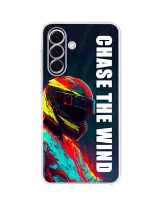 Etui do Samsung Galaxy A57 przeźroczyste, silikonowe Flexi, Bikers, Chase The Wind