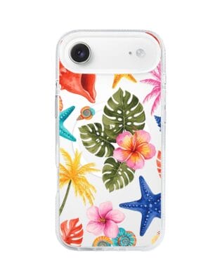 Etui do iPhone Air z MagSafe przeźroczyste, silikonowe Flexi, Summer Patterns, tropikalny wzór