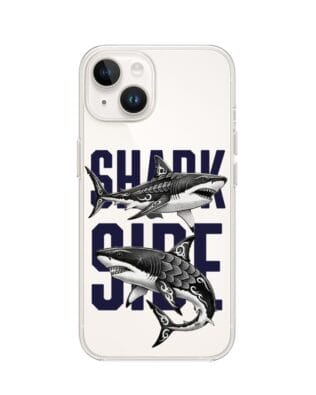 Etui do iPhone 14 przeźroczyste, silikonowe Flexi, Summer Patterns, Shark side