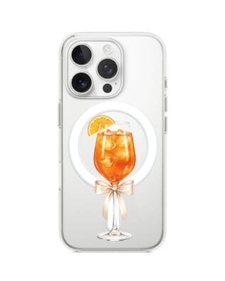 Etui do iPhone 13 Pro Max z MagSafe przeźroczyste, silikonowe Flexi, Paradise, Aperol Spritz