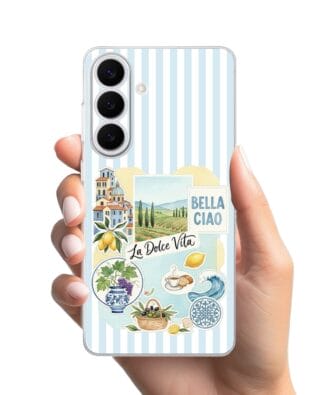 Etui do Samsung Galaxy S26 Plus przeźroczyste, silikonowe Flexi, Italian Summer, La Dolce Vita