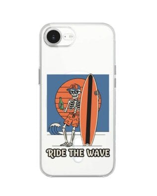 Etui do iPhone 16e z MagSafe przeźroczyste, silikonowe Flexi, Summer Patterns, Ride the wave