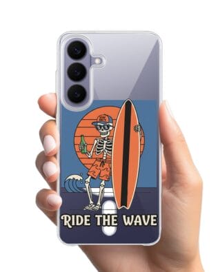 Etui do Samsung Galaxy S26 Plus z MagSafe przeźroczyste, silikonowe Flexi, Summer Patterns, Ride the wave
