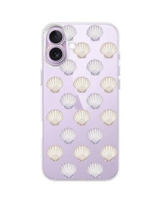 Etui do iPhone 17 przeźroczyste, silikonowe Flexi, Summer Patterns, pastelowe muszelki