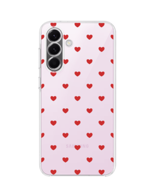 Etui do Samsung Galaxy A57 przeźroczyste, silikonowe Flexi, Mini Patterns, Serduszka