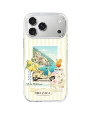 Etui do iPhone 17 Pro Max z MagSafe przeźroczyste, silikonowe Flexi, Italian Summer, Ciao Italia