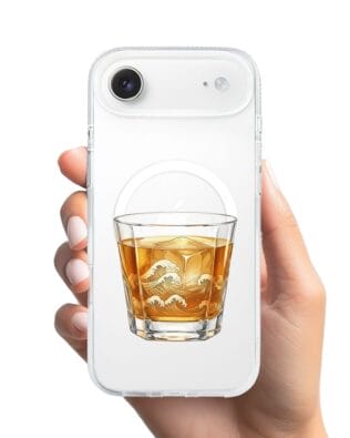 Etui do iPhone Air z MagSafe przeźroczyste, silikonowe Flexi, Paradise, Whiskey on the rocks