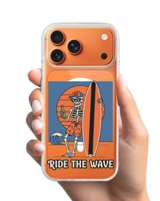 Etui do iPhone 17 Pro Max z MagSafe przeźroczyste, silikonowe Flexi, Summer Patterns, Ride the wave